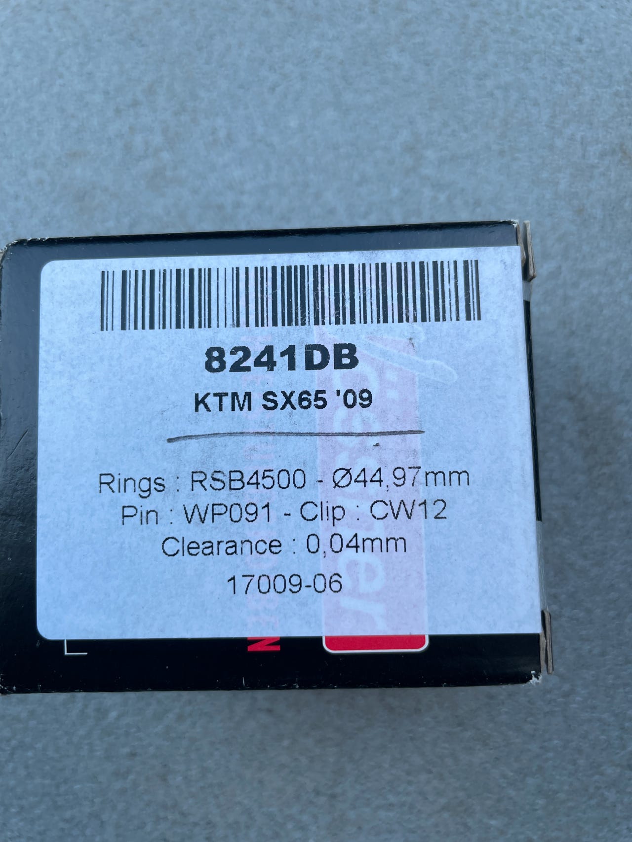 WÖSSNER mäntä KTM/HVA 65 Ø44,97mm