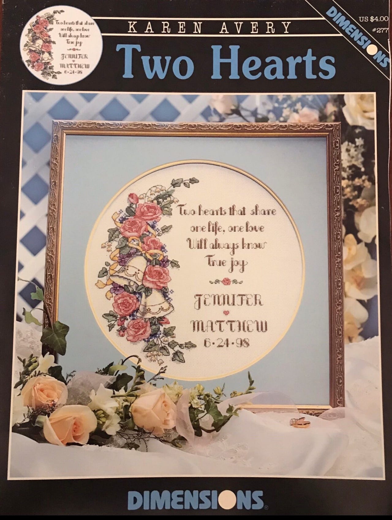 Ristipistomalli Hääpari / Hääparin muistotaulu