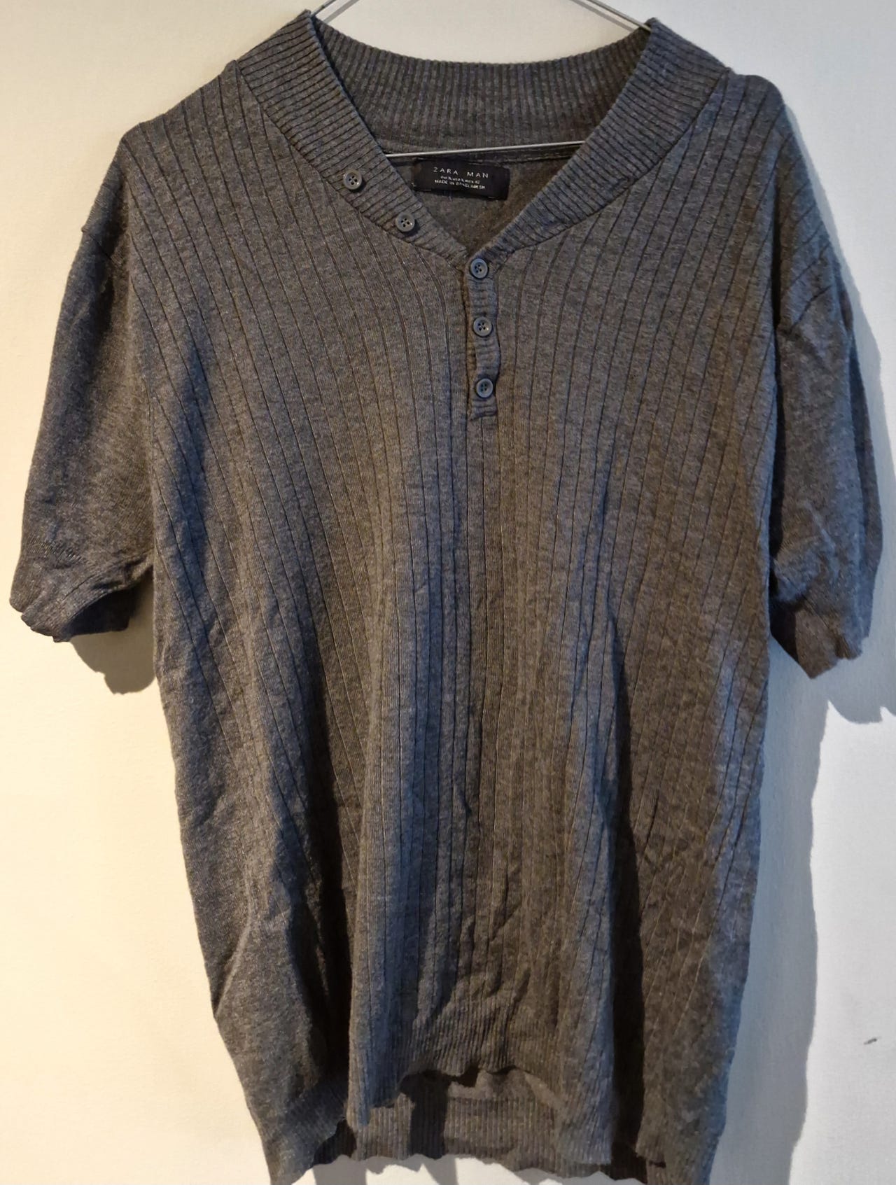 ZARA MAN lyhythihainen neulepaita, Koko XL