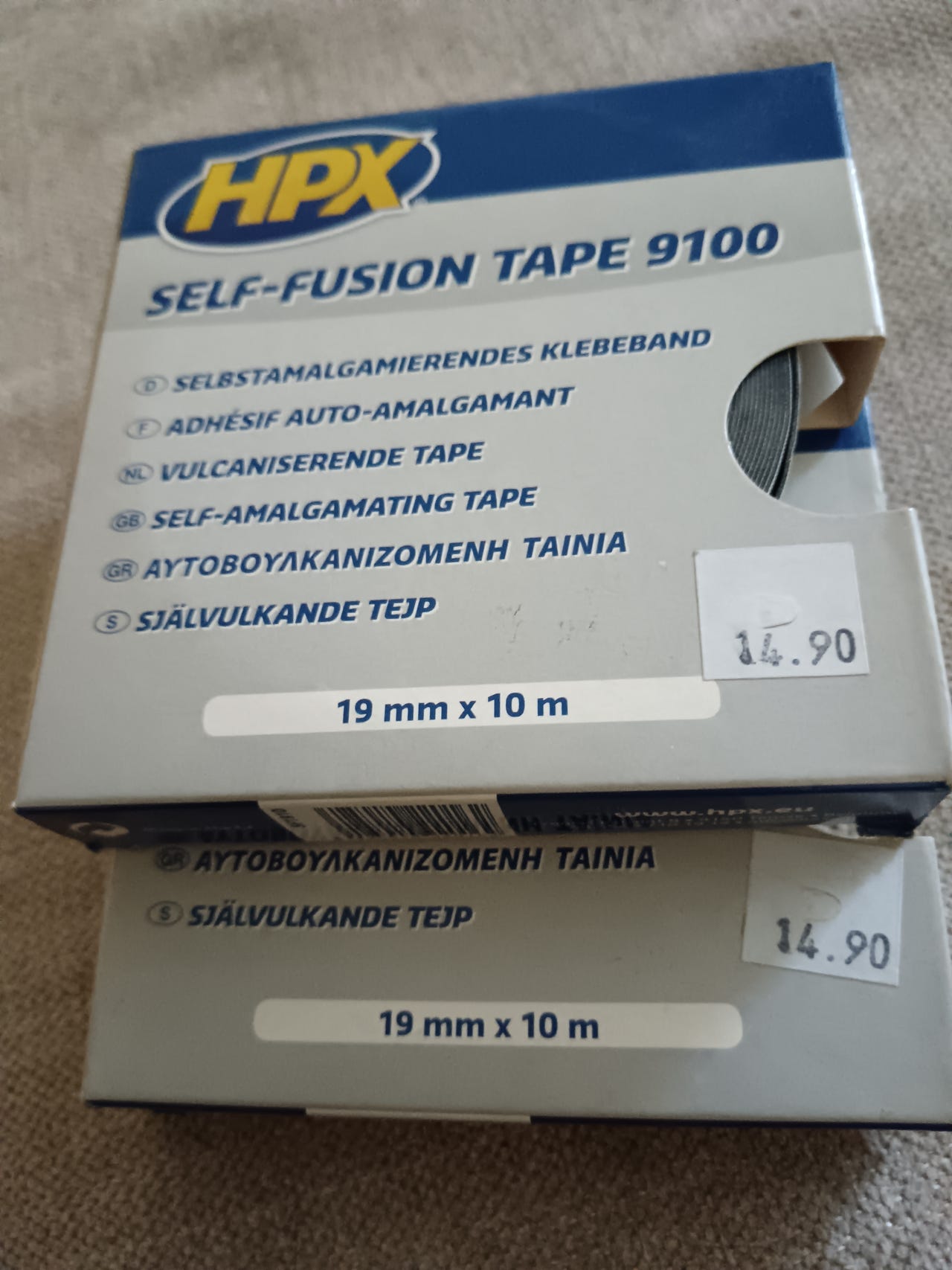 2 kpl Vulkanoituva teippi 19 mm x 10 m