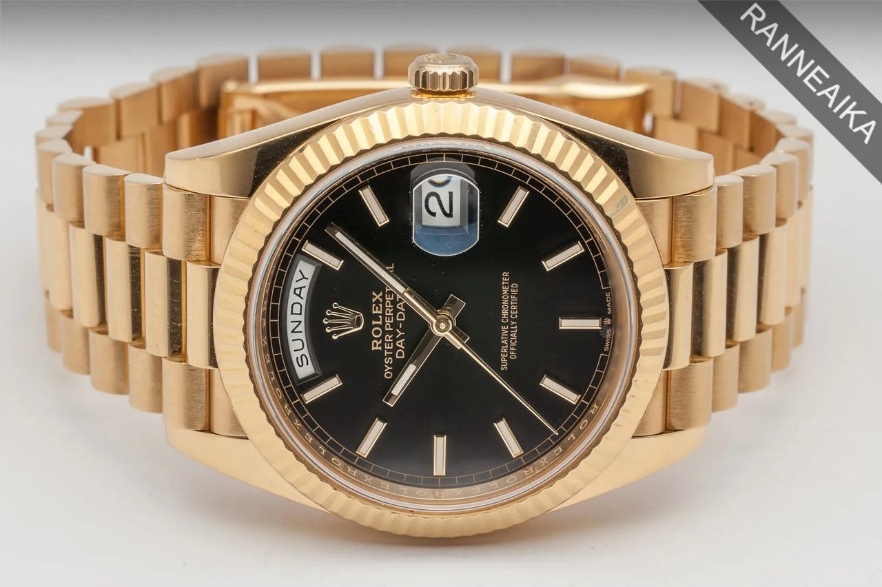 ROLEX President Day-Date 18K 40mm Black Dial (ref. 228238)