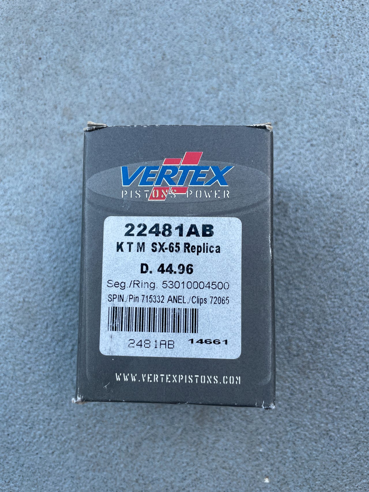 Vertex mäntä 2248AB KTM SX 65 2000-2008