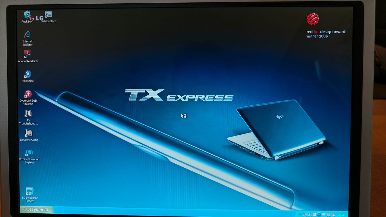 LG TX Express, Windows XP Home, Suomi