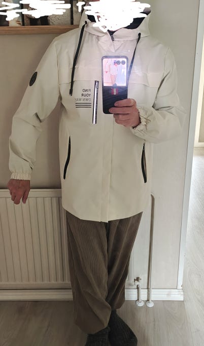 Takki vaalea Unisex koko L (XL)