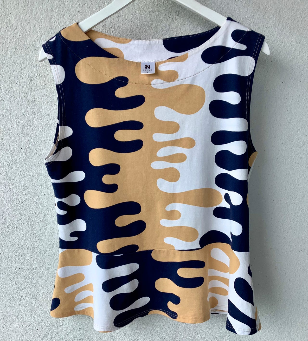 NANSO käyttämätön peplum-toppi L puuvillaa