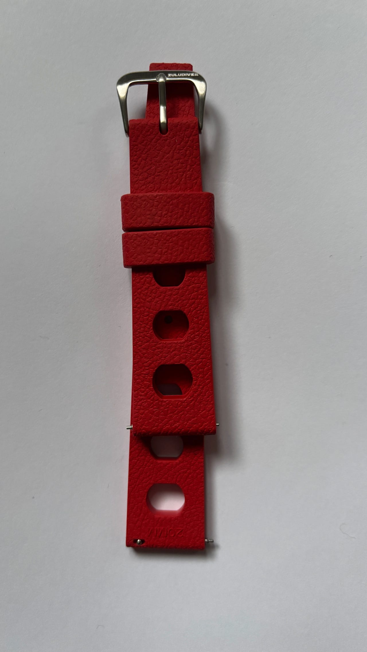 Zuludiver Tropical Regis FKM Rubber kellonranneke 20 mm punainen