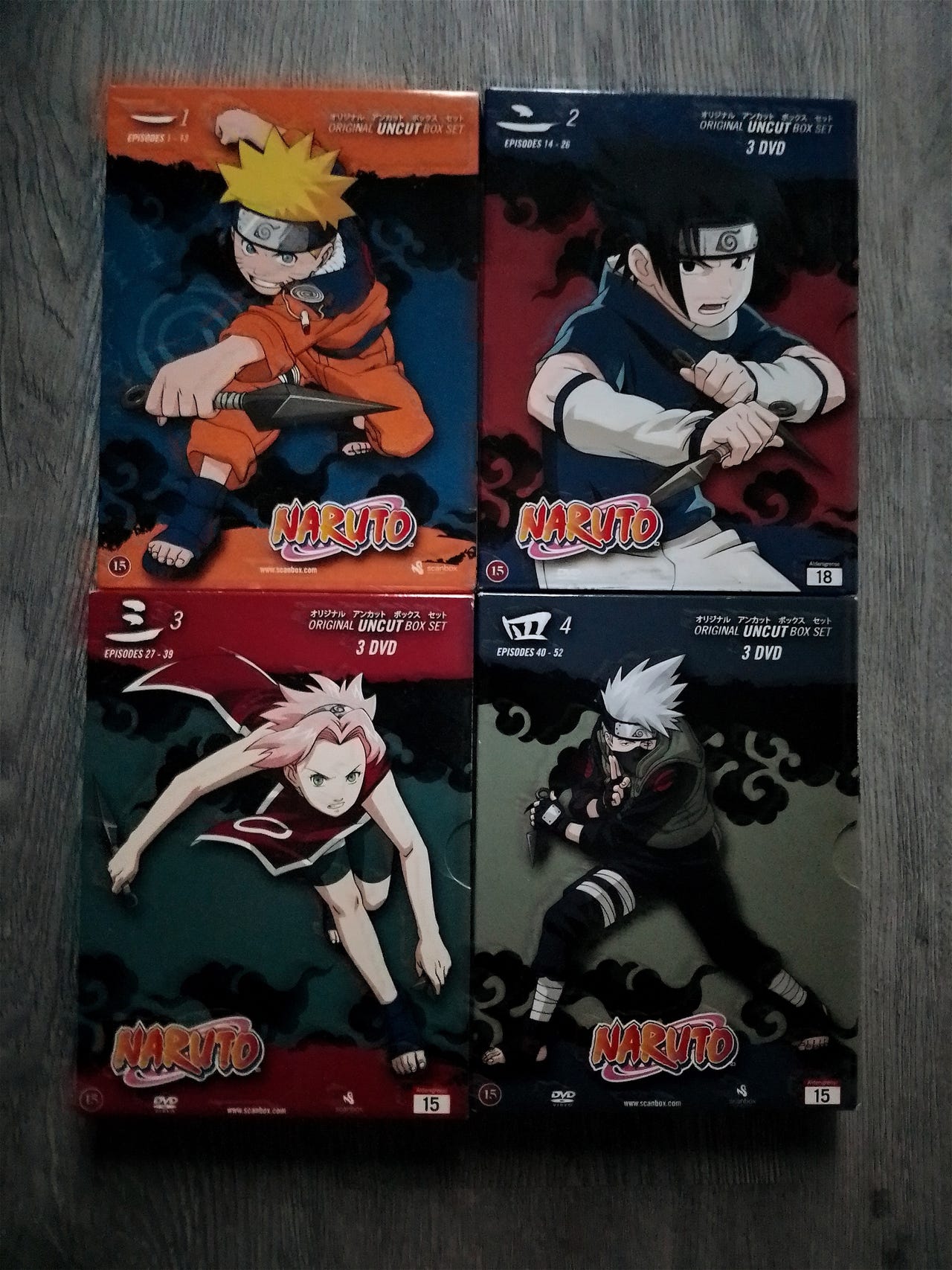 Naruto Uncut Dvd Boksit 1-4 (Jaksot 1-52) | Tori