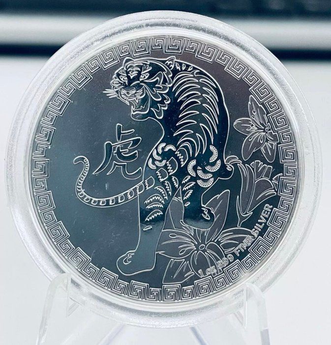 Niue. 2 Dollars 2022 Tiger, 1 Oz (.999) () | Tori