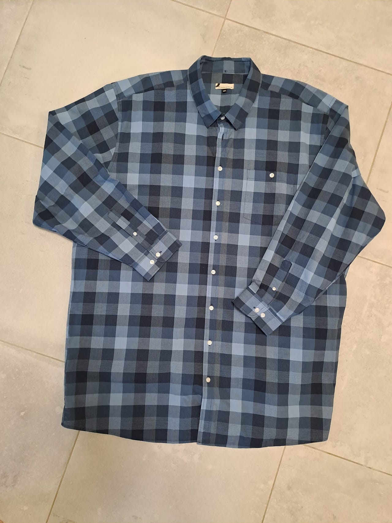 Miesten pitkähihainen kauluspaita , 6xl, 100% puuvilla