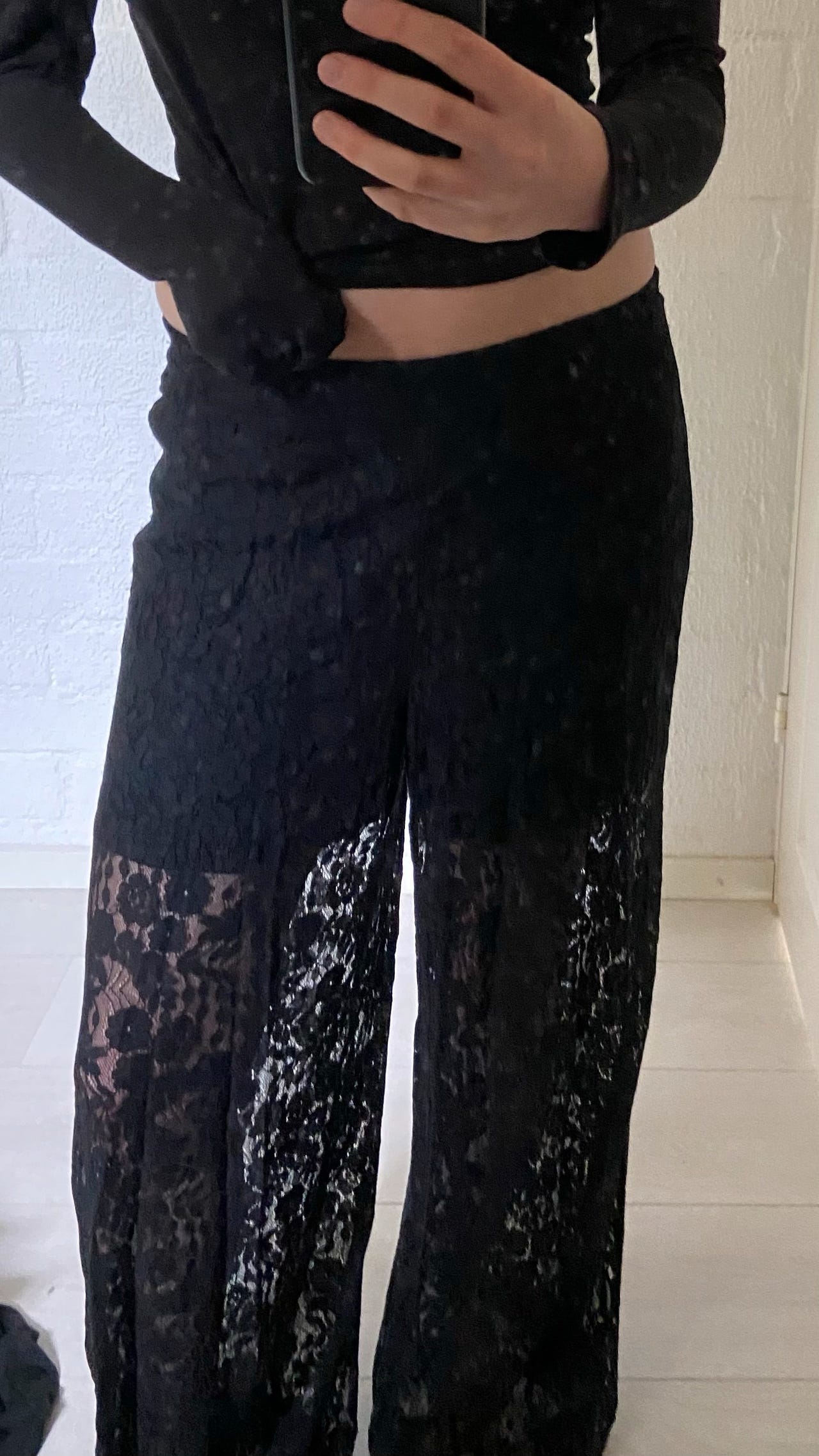 Lace trousers