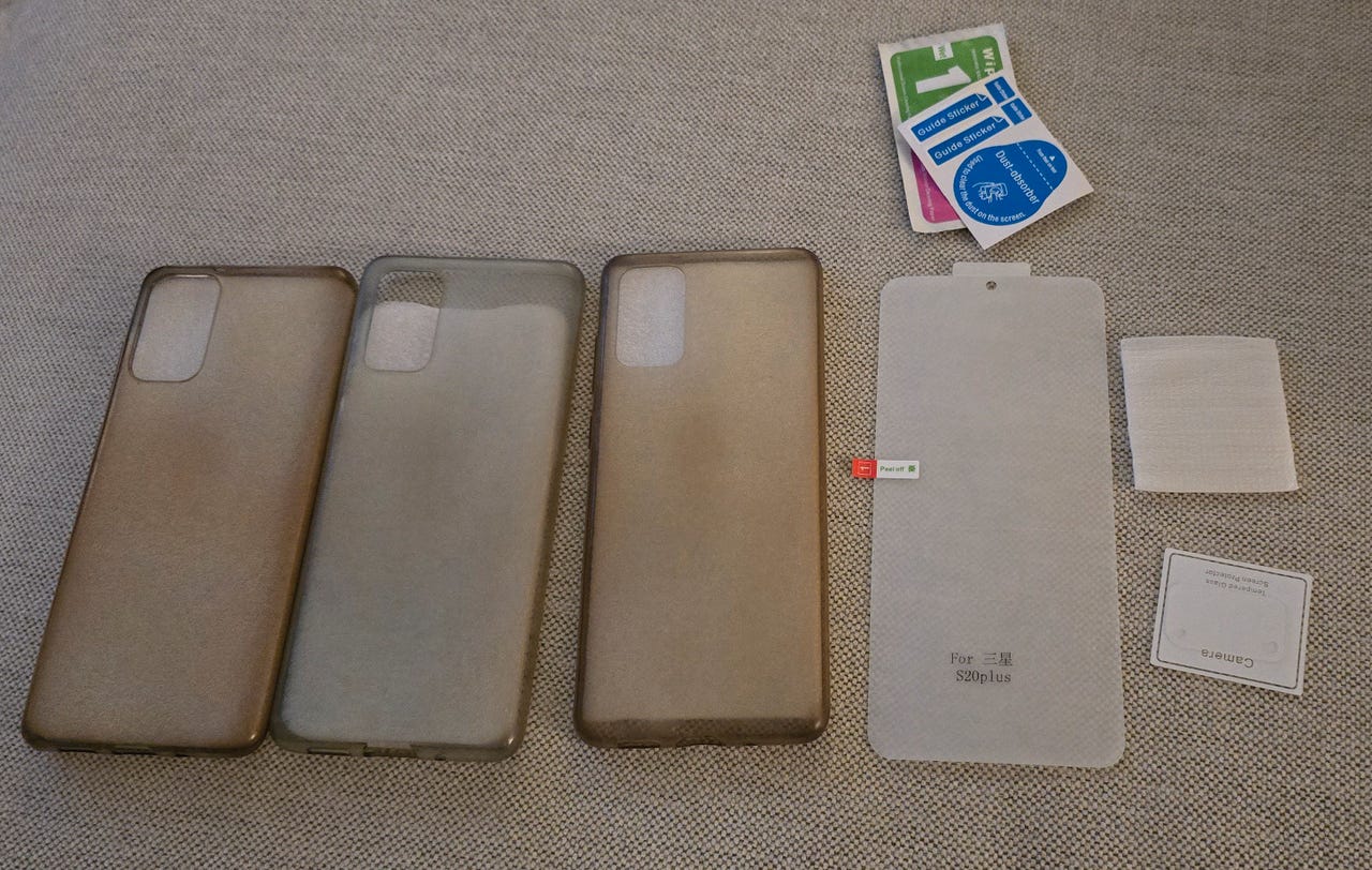 3x Samsung Galaxy S20 plus kuori + näytönsuoja