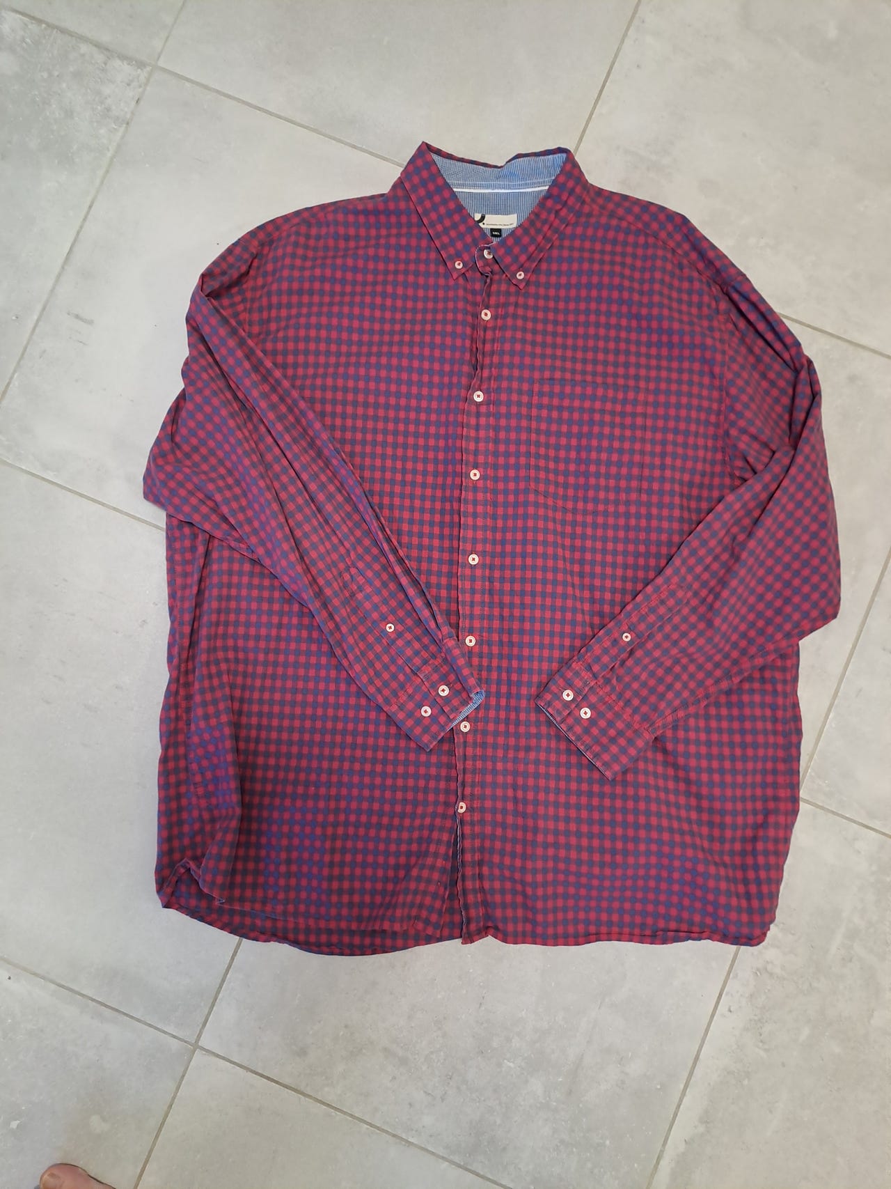 Miesten pitkähihainen kauluspaita , 5xl, 100%puuvilla,