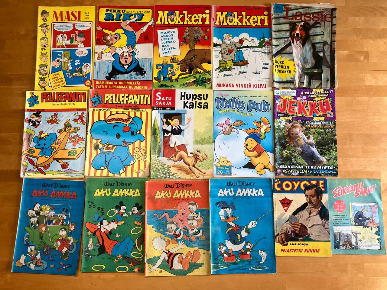 Vanhoja sarjakuvalehtiä v. 1956-2007, 1-8eur