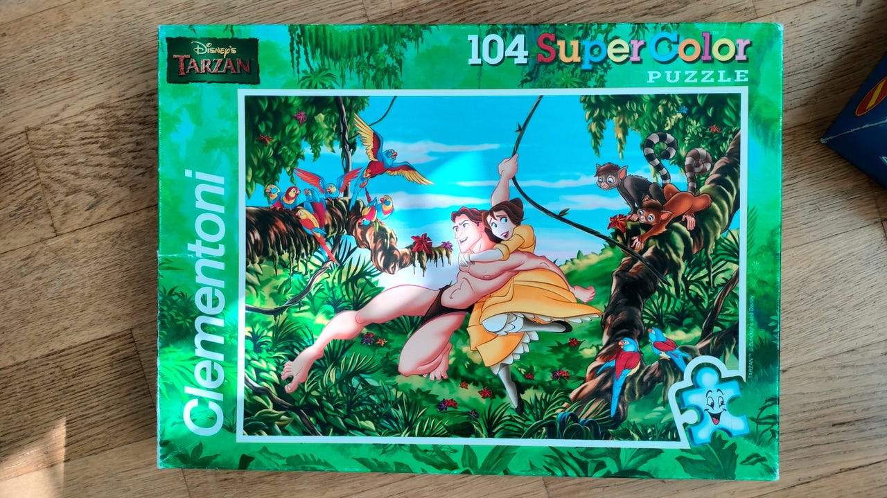 Tarzan palapeli, 104 palaa