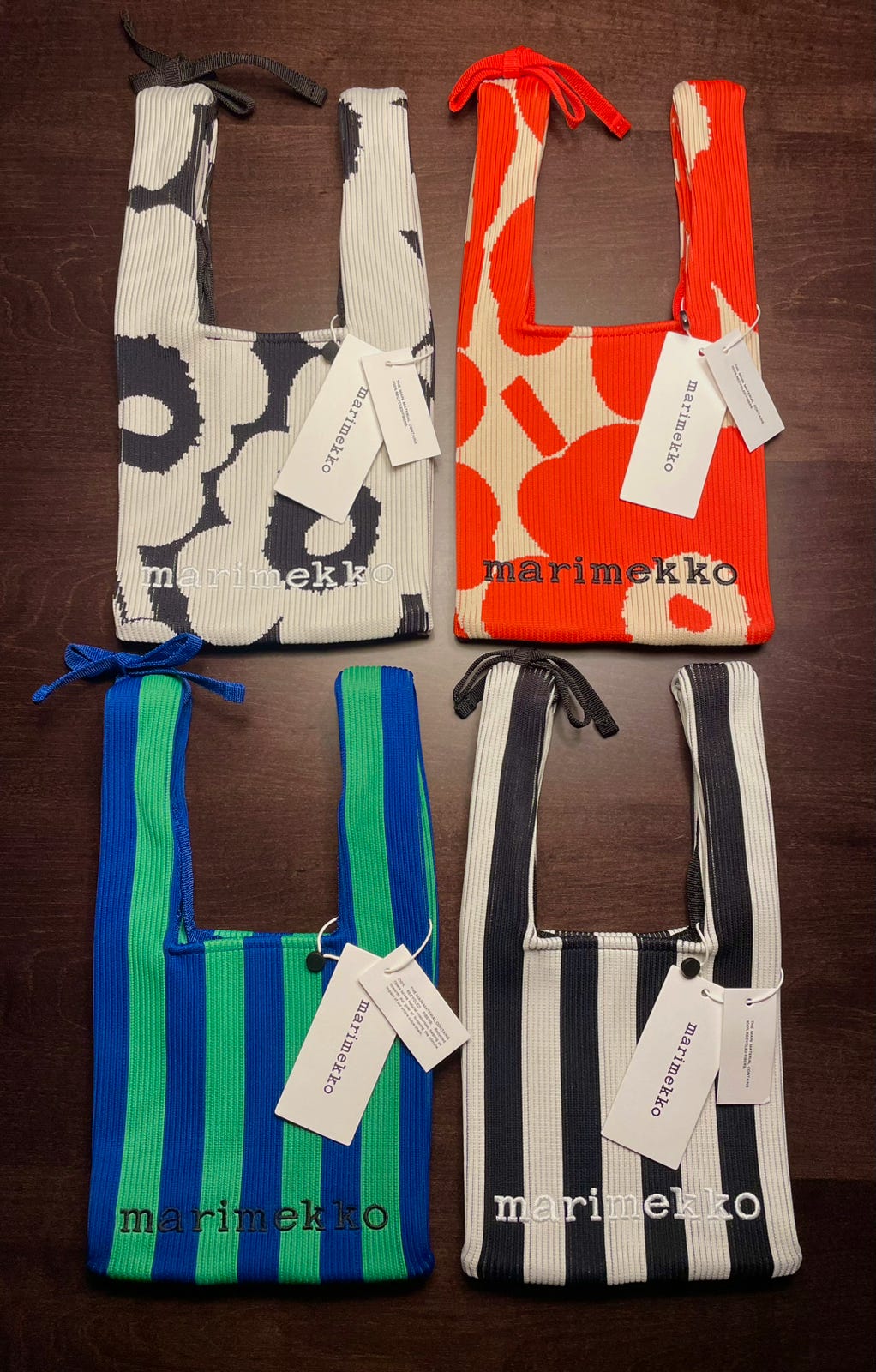Marimekko Knitted Unikko ja Merirosvo mini Tote