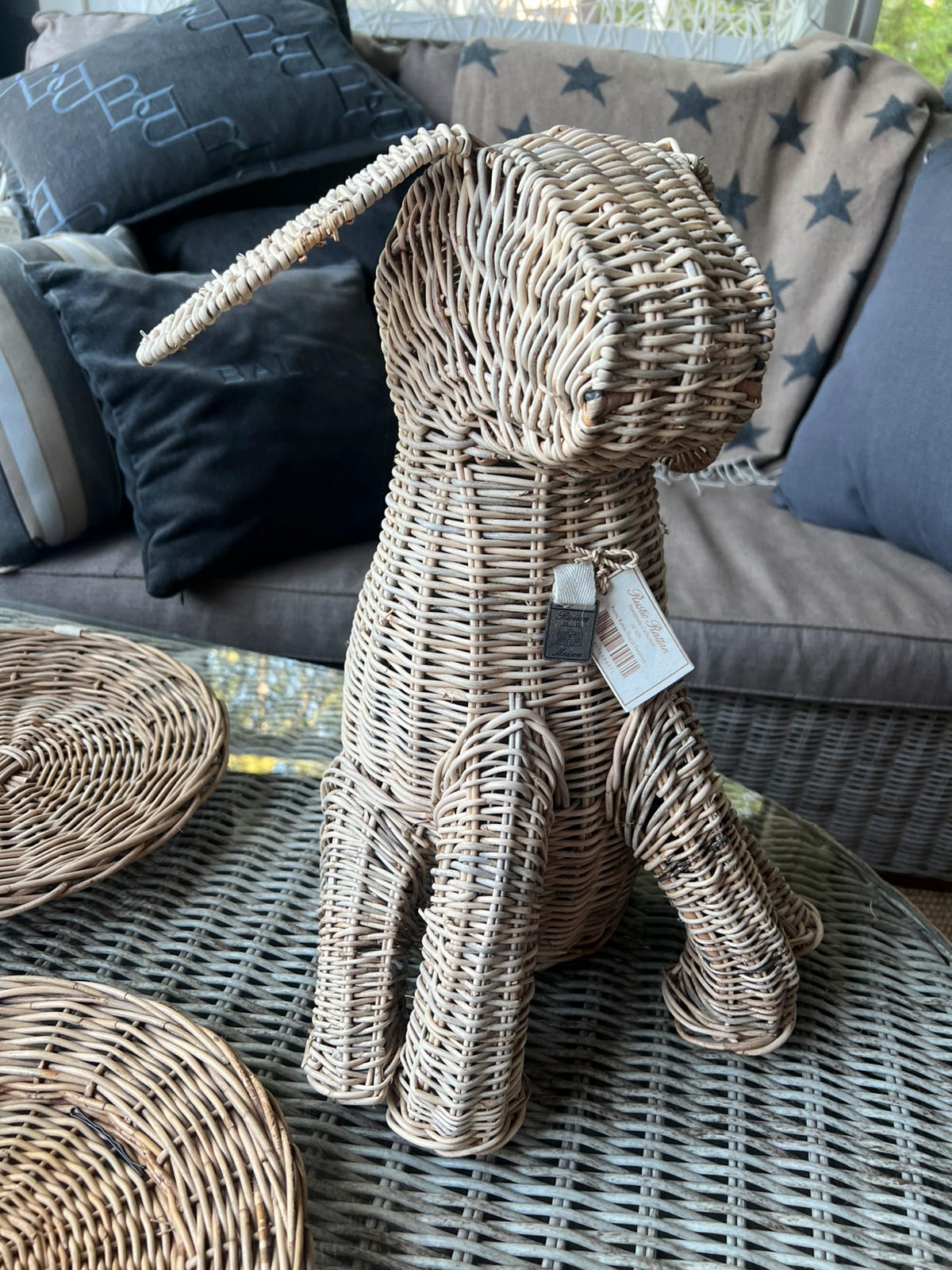 Riviera Maison rustic rattan doggy doorstop