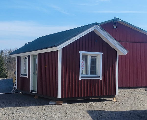 Mökki, kesämökki, valmismökki vierasmaja, Pihatalo