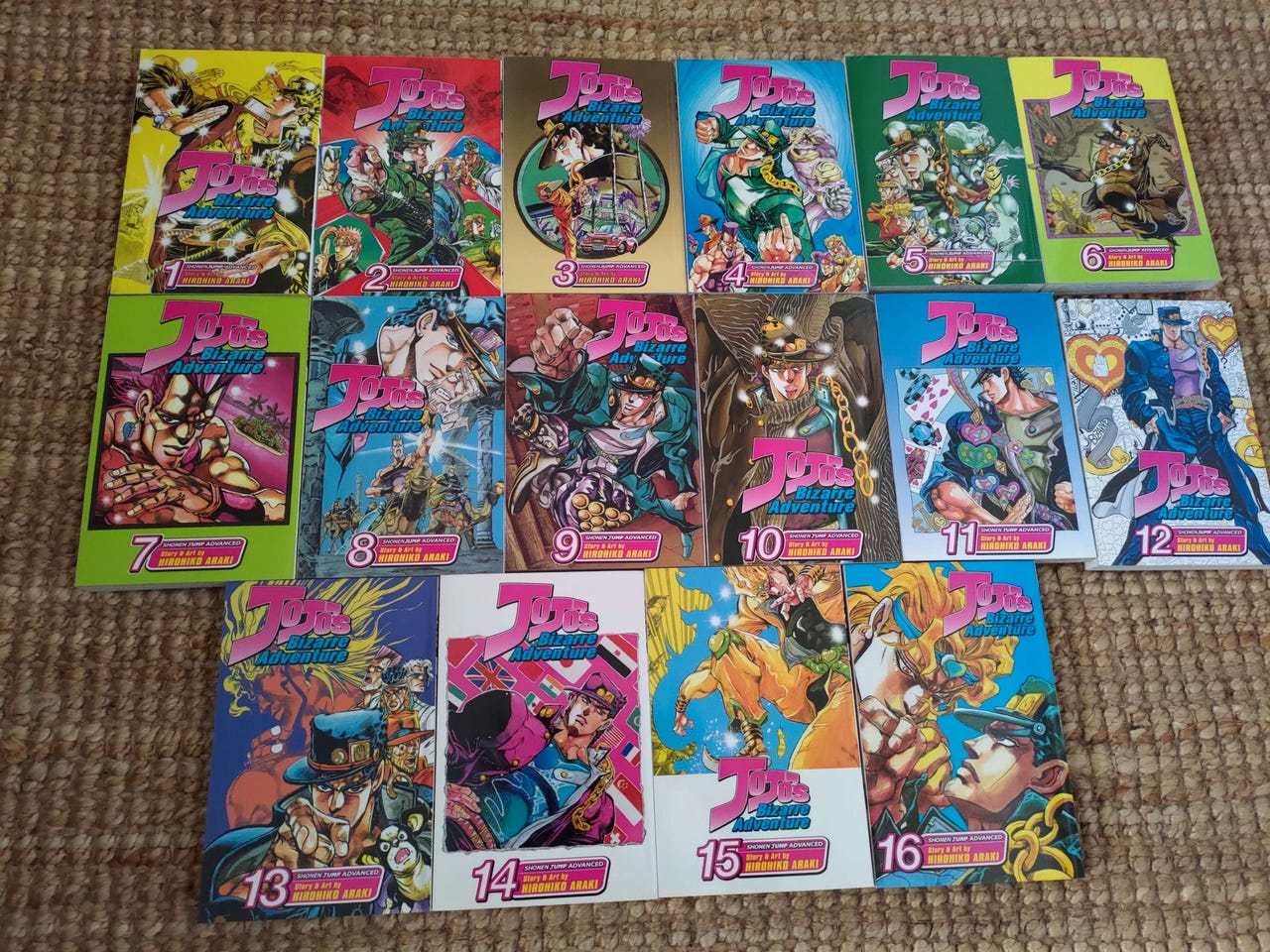 JoJo’s Bizarre Adventure Part 3, Vol 1-16, Viz vanha julkaisu
