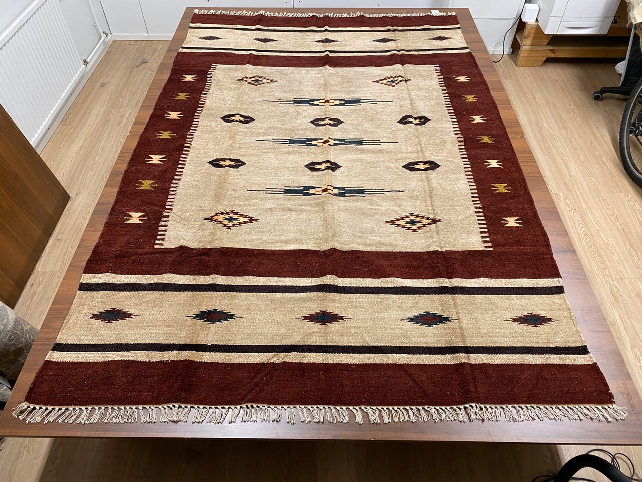 Chenille-dhurrie-matto, 180 x 280 cm