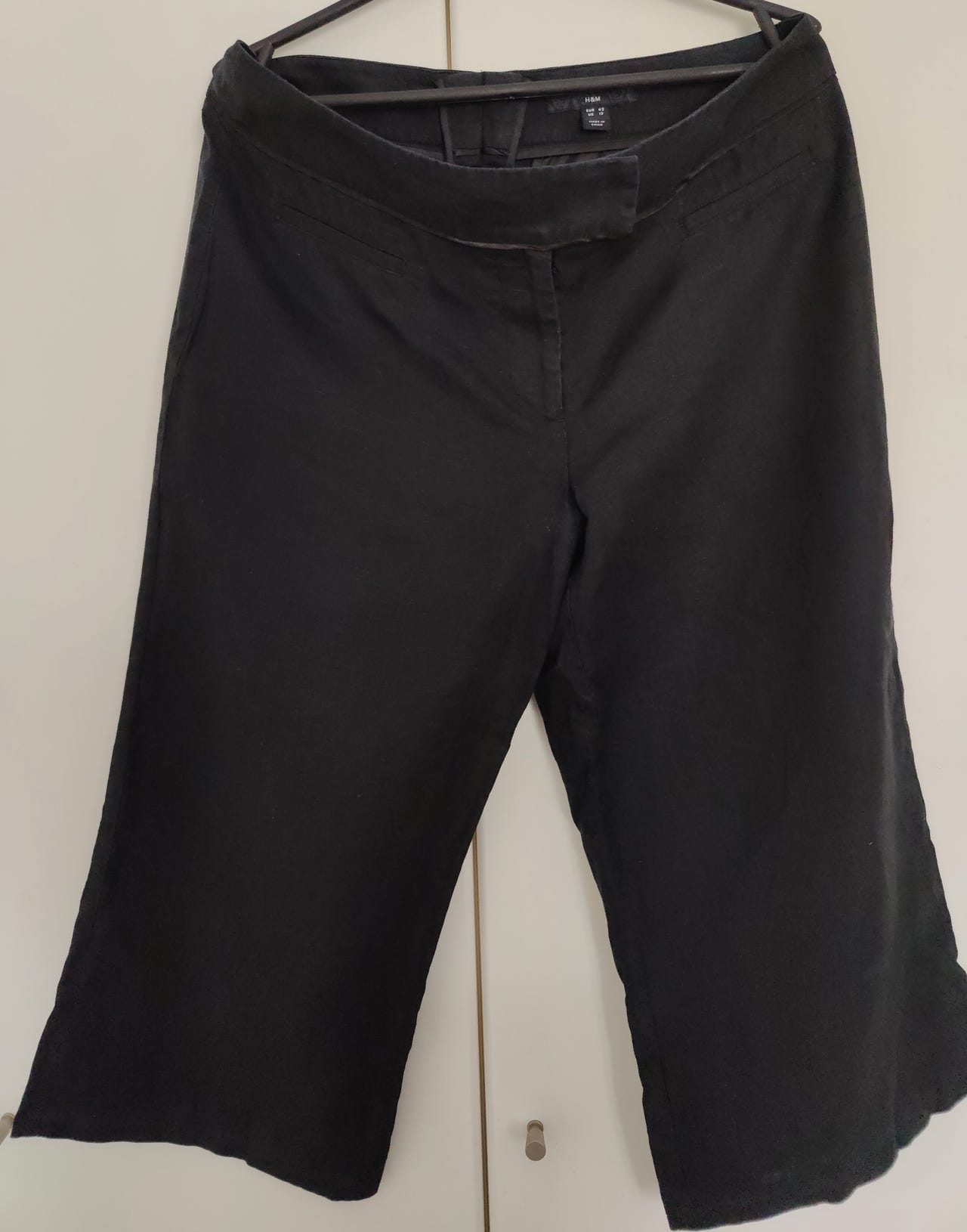 Pellava Capri housut, 42. H&M.