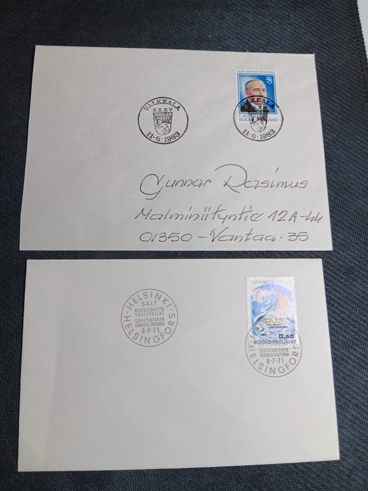 Erikoisleimakuoria 6 kpl Suomi 1971-1985