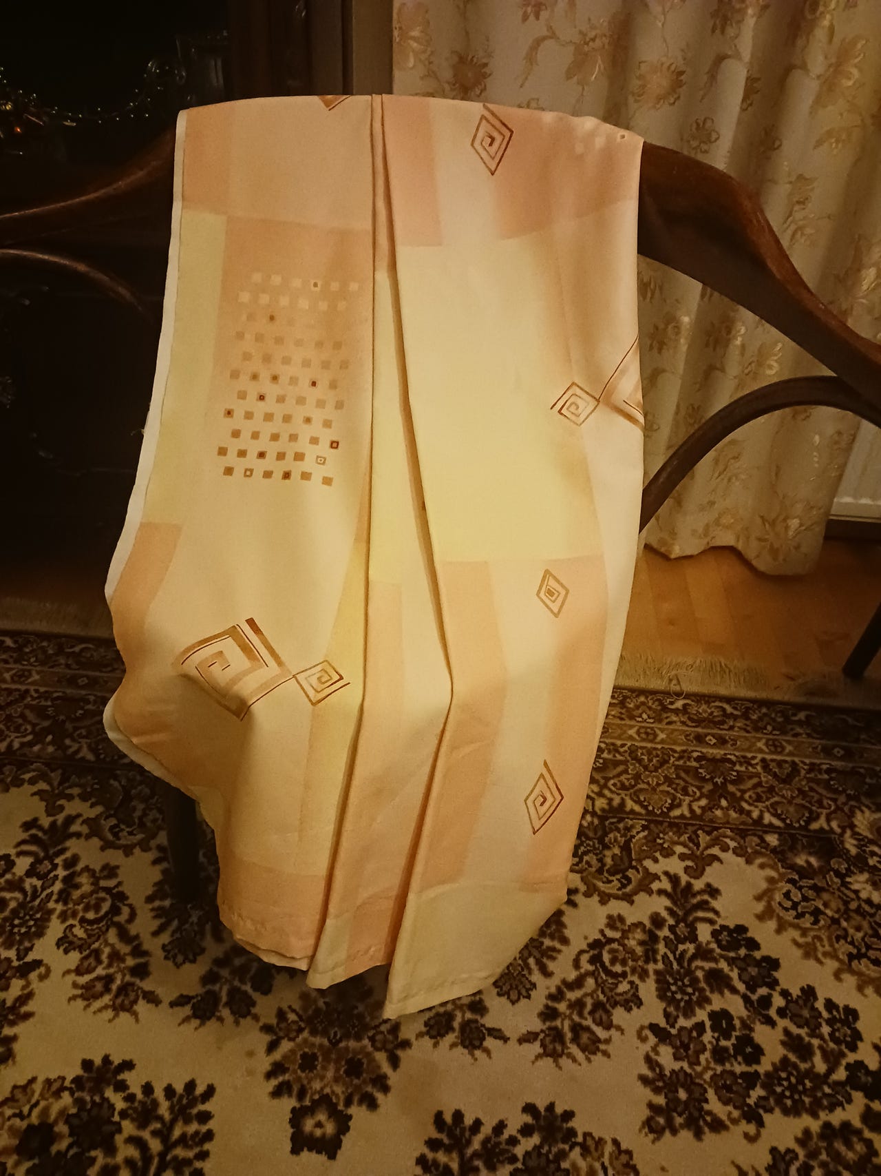 Vintage ajan verhot verho pöytäliina