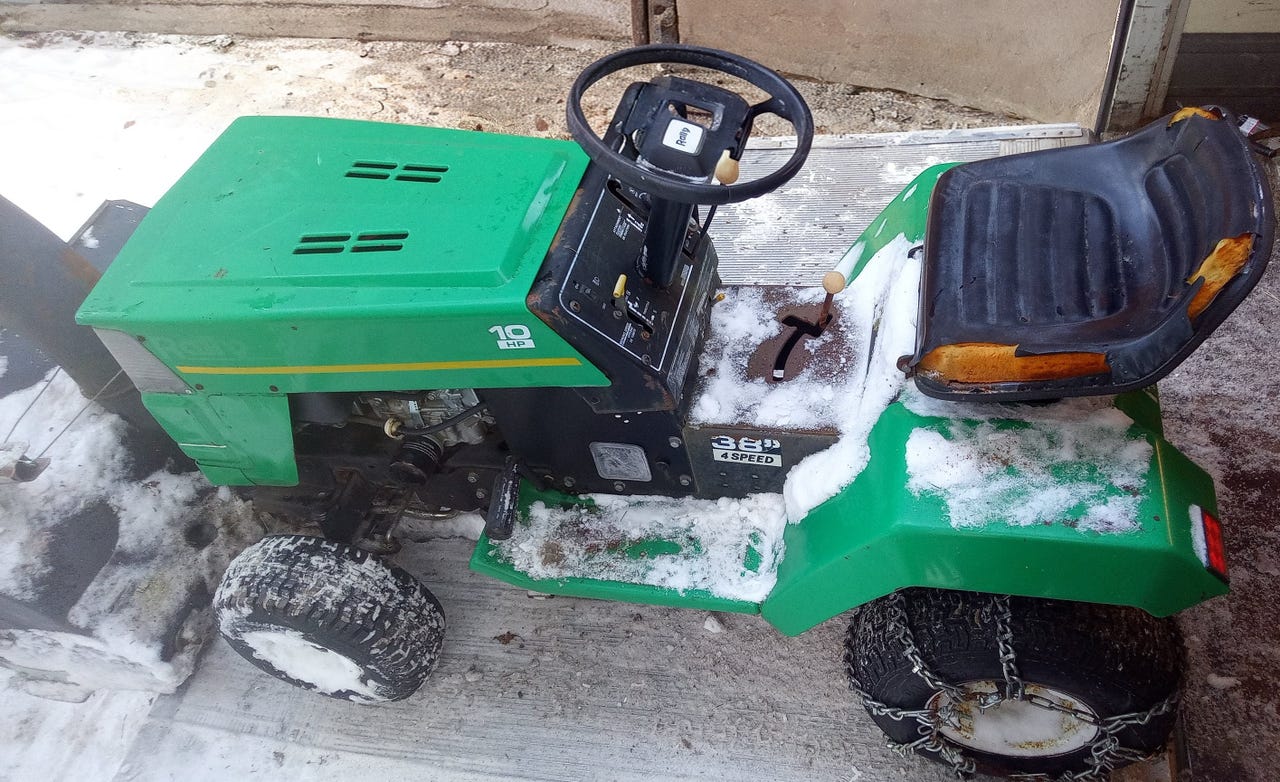 Rally 10hv ajoleikkuri lumilingolla