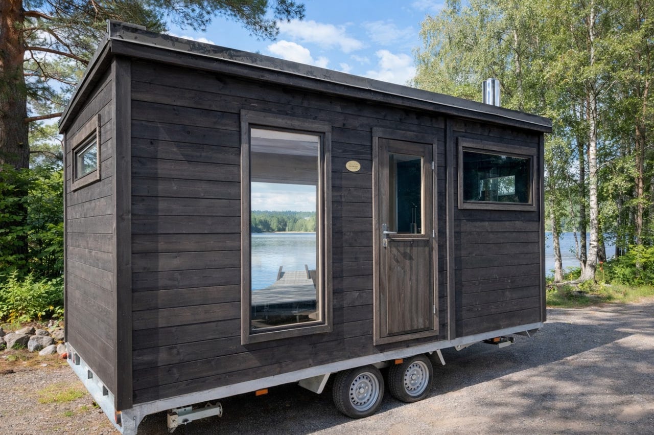 Mökki / Sauna kärry