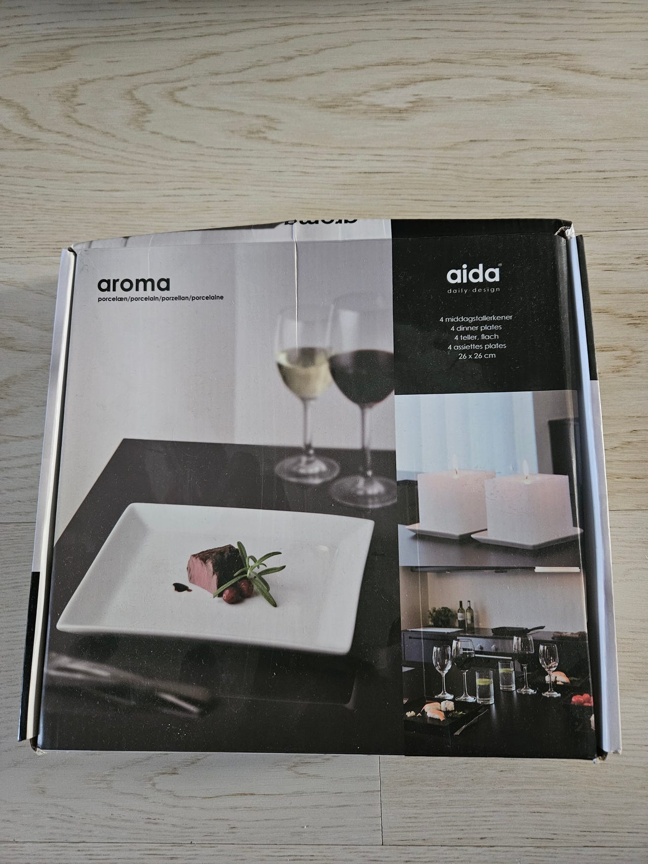 Aida aroma neliönmalliset ruokalautaset