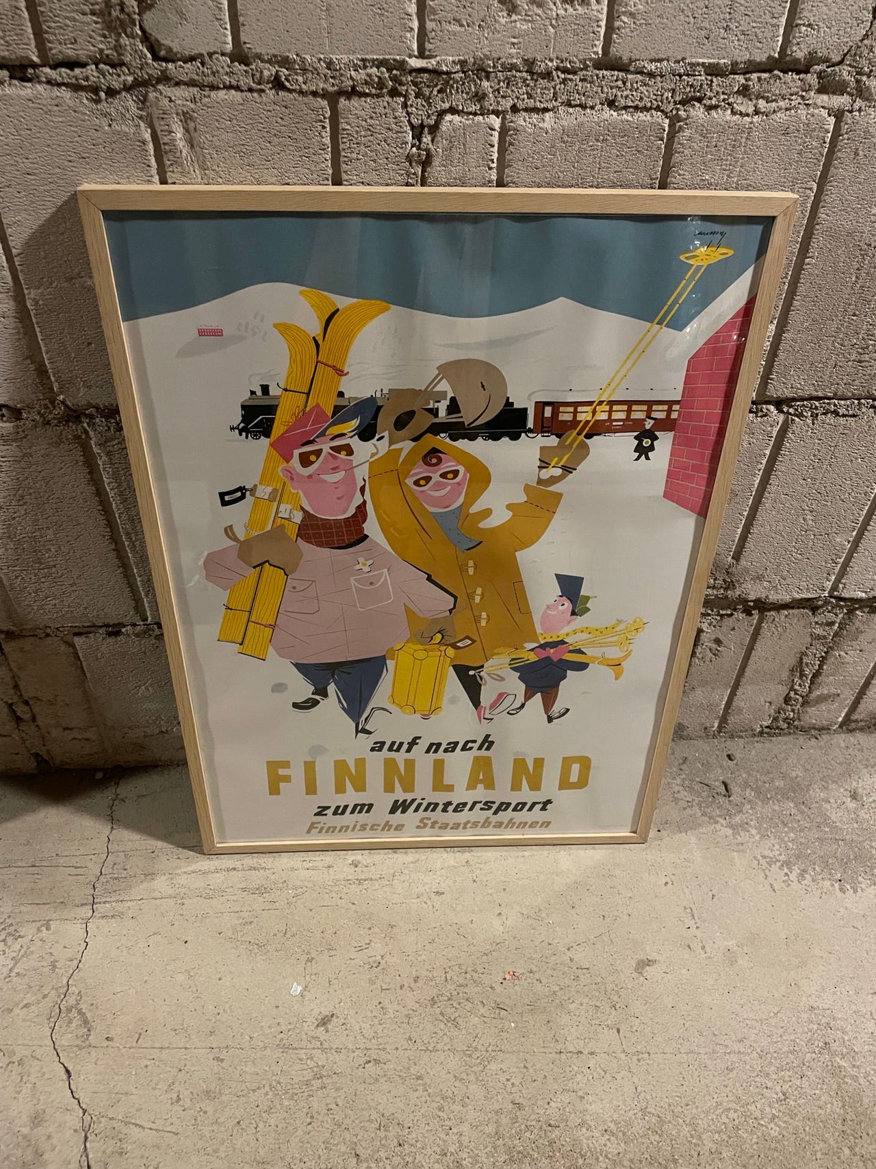 Come to Finland juliste kehyksineen - The Happy Skiing Family