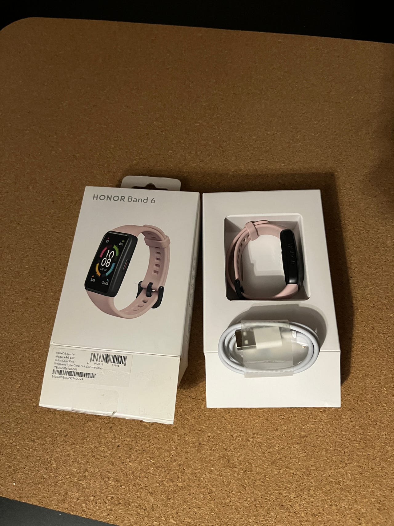 Honor Band 6 älykello vaaleanpunainen