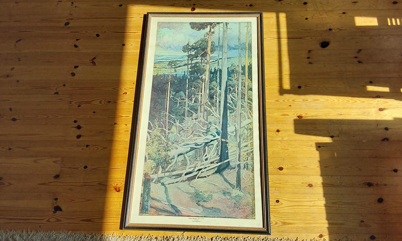 Pekka Halonen Erämaa v 1899 maalaamasta taulusta painokuva | Tori