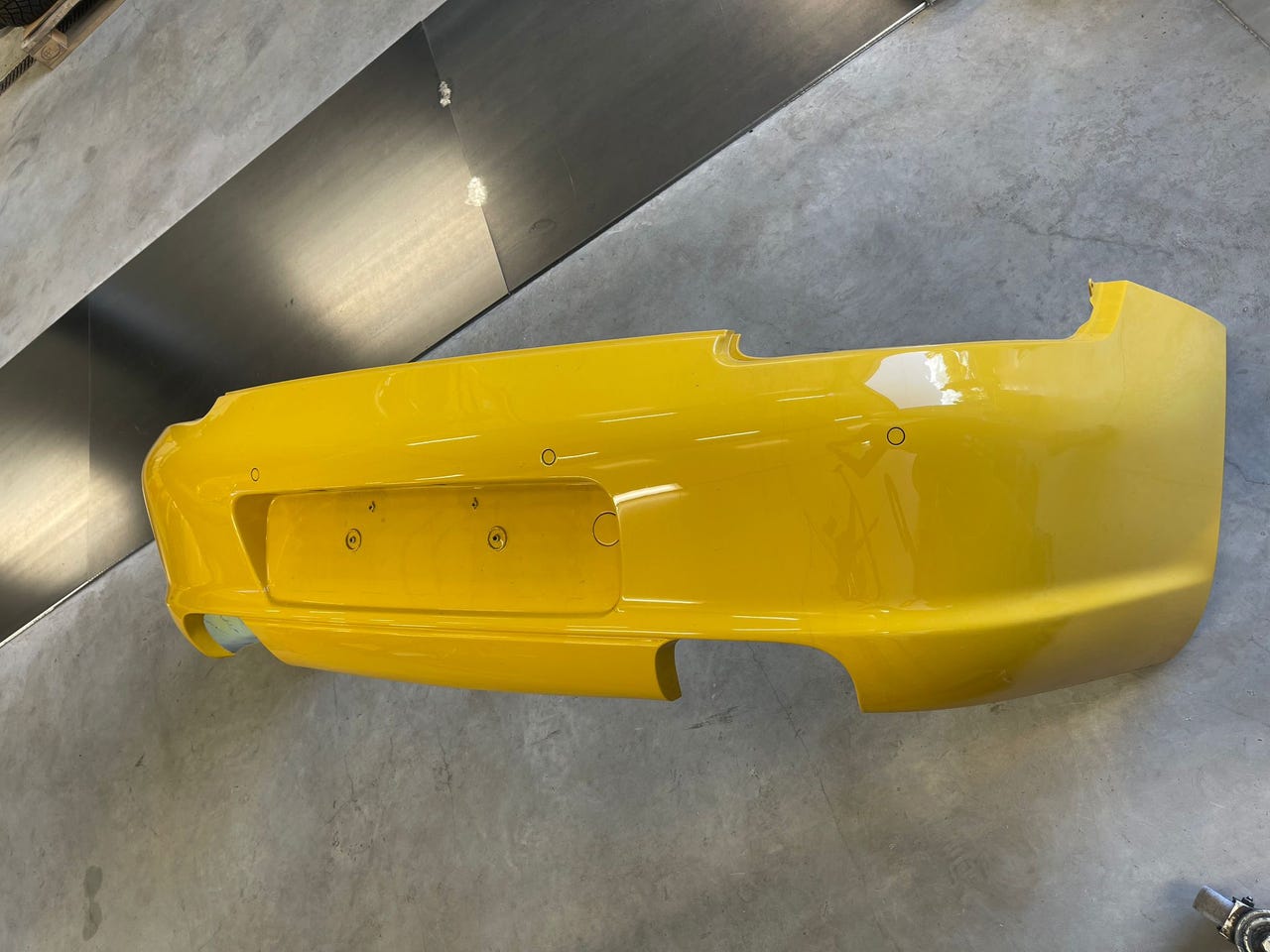 Porsche 997 rear bumper with parking sensors