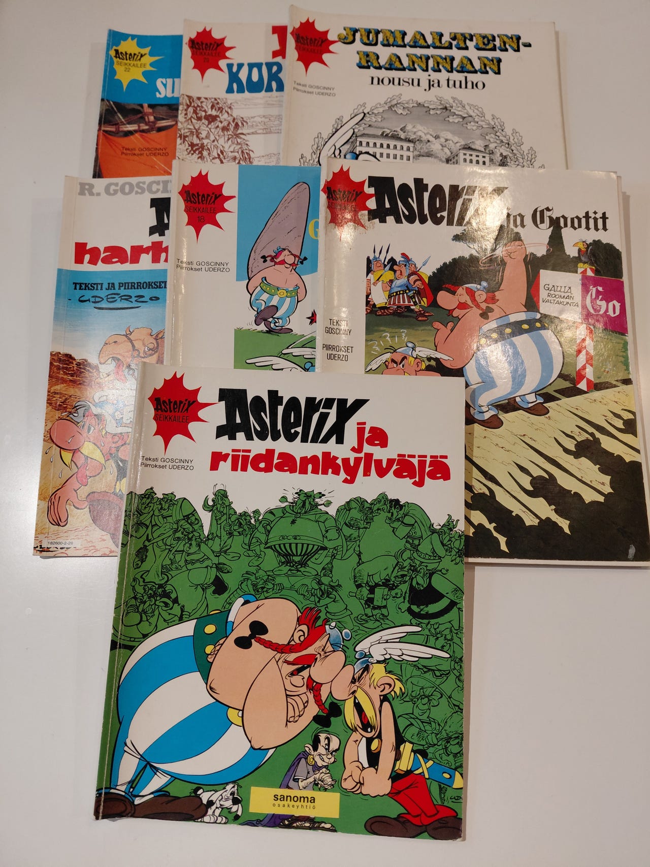 ASTERIX sarjakuvalehdet 1972,1973,1974, 1975,1976,1982....