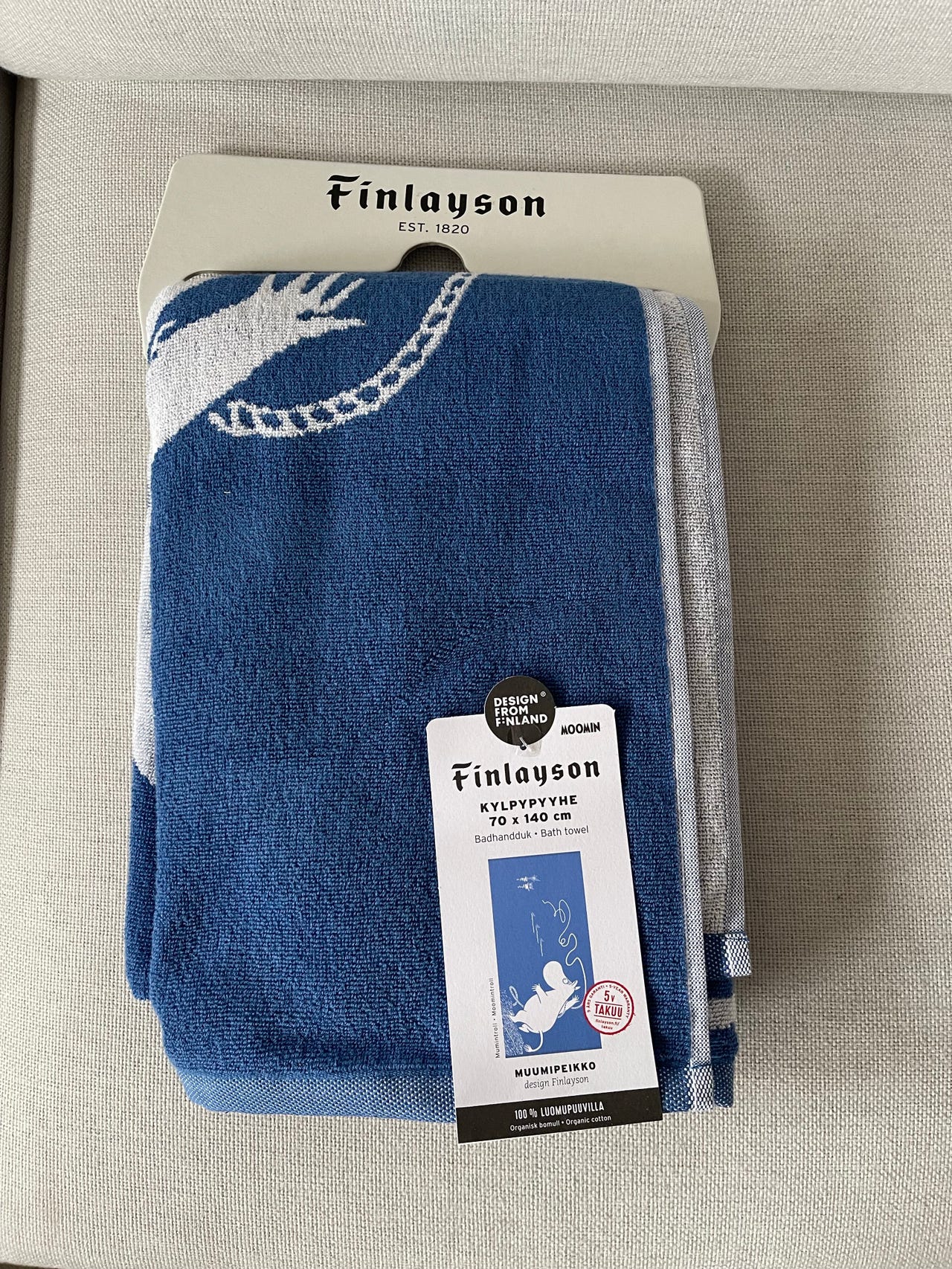 Finlayson Muumipeikko pyyhe 70x140 | Tori