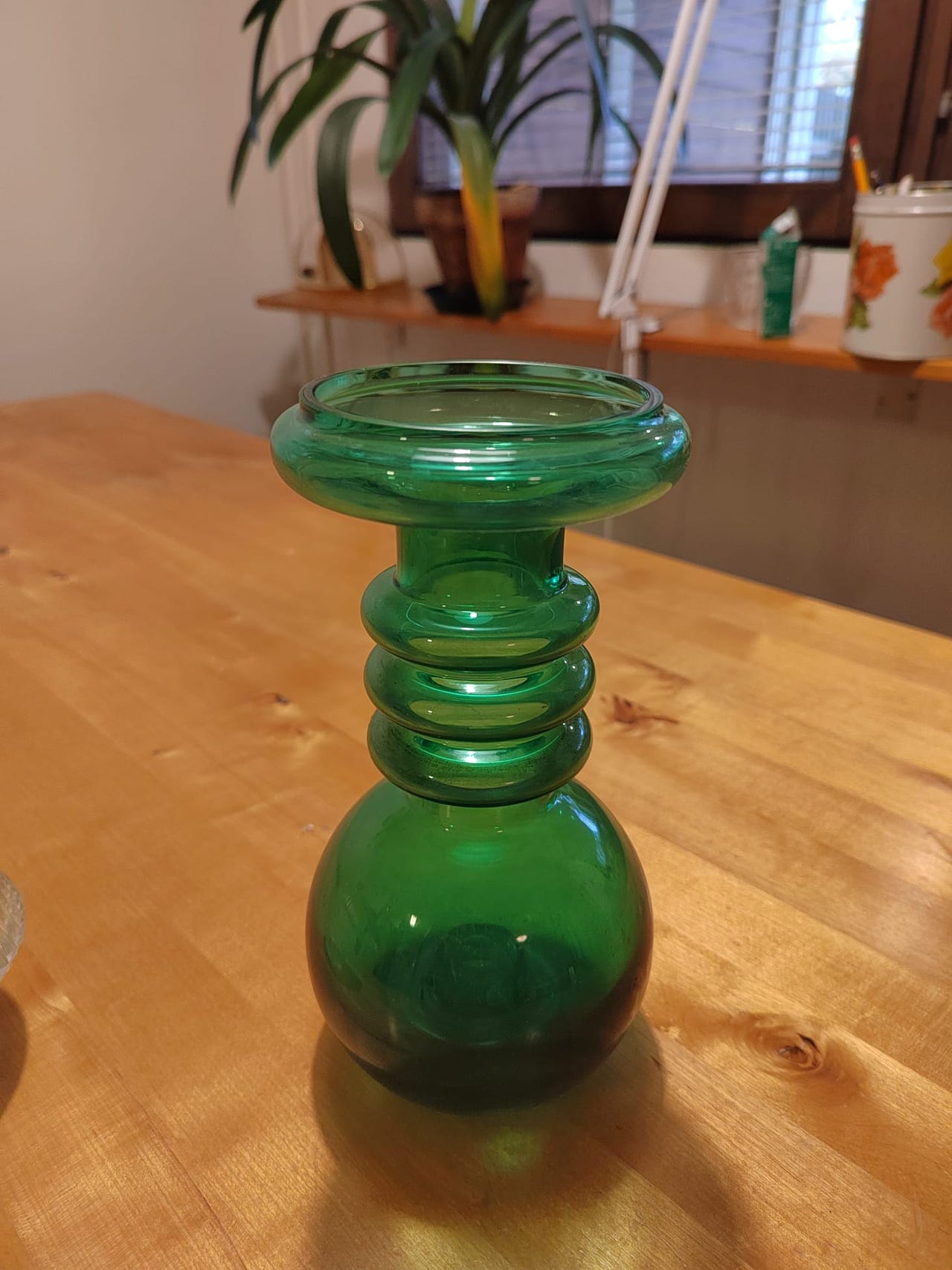 Riihimäen lasi maljakko/kynttiläteline