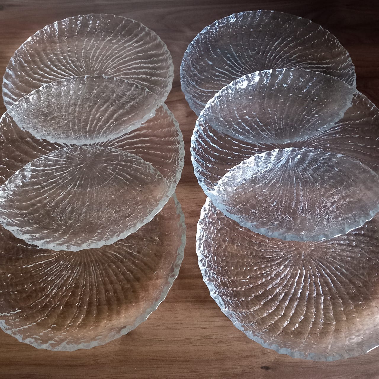 Riihimäen lasi Oy Kehrä lautanen 6kpl halk. 24cm