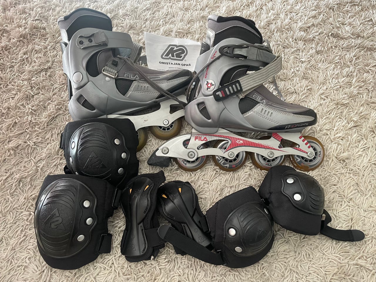 Fila rullaluistimet K2-suojineen koko 40.5
