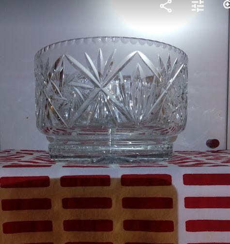 LASI/KRISTALLI iso, painava kulho halkaisija 25 cm, kork 18 cm