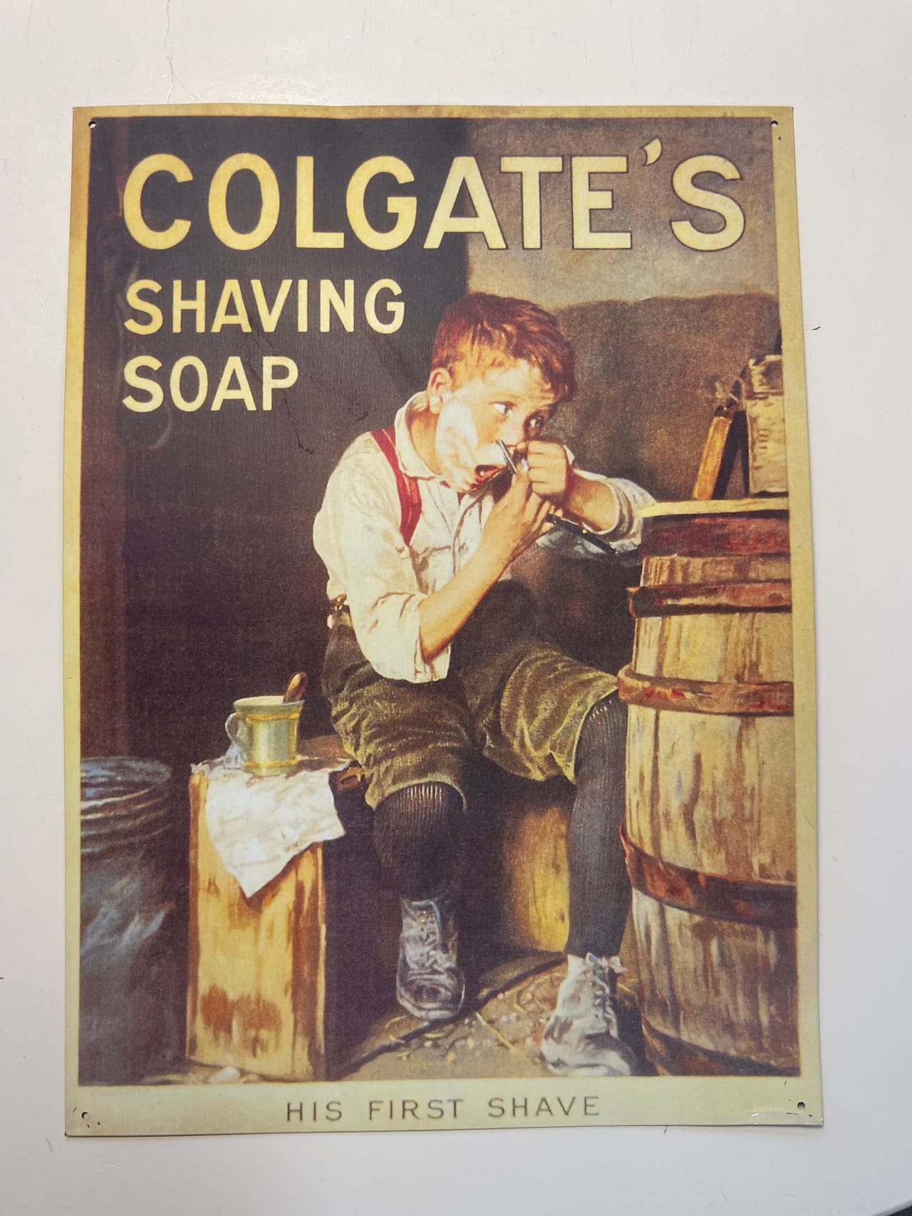 Colgate's Shaving Soap Metallinen Sisustustaulu | Tori