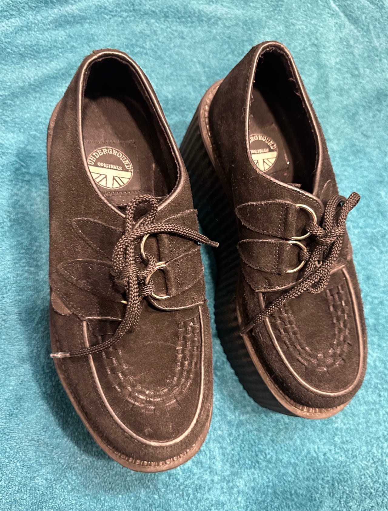 Underground triple-sole Wulfrun Creeper black suede Tori