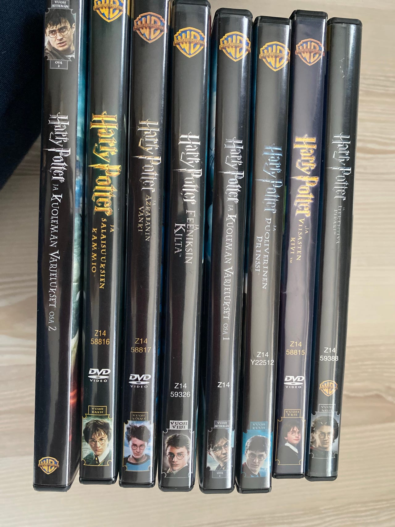 Harry Potter dvd 8 kpl