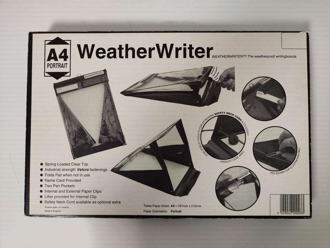 A4 WeatherWriter säänkestävä toimitsijakansio, UUSI