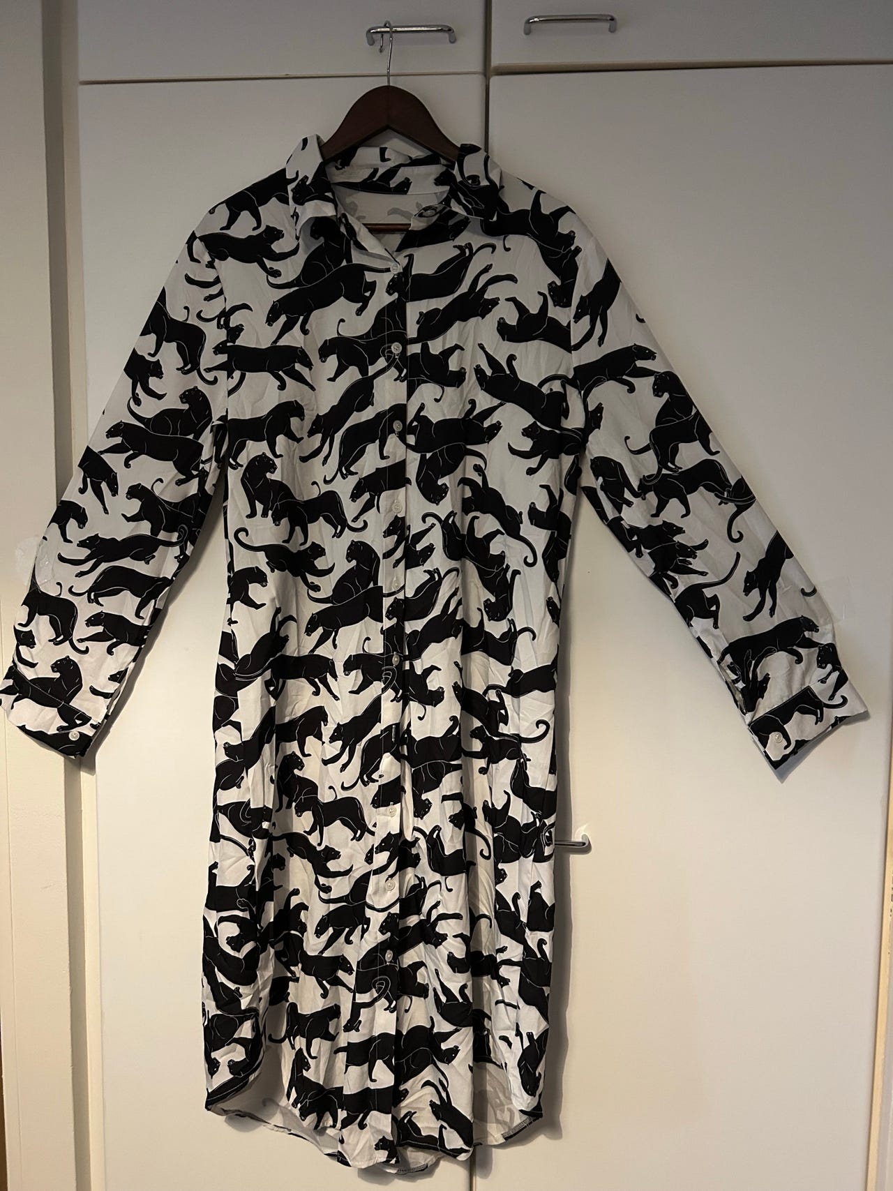 Pitkähihainen mekko napeilla