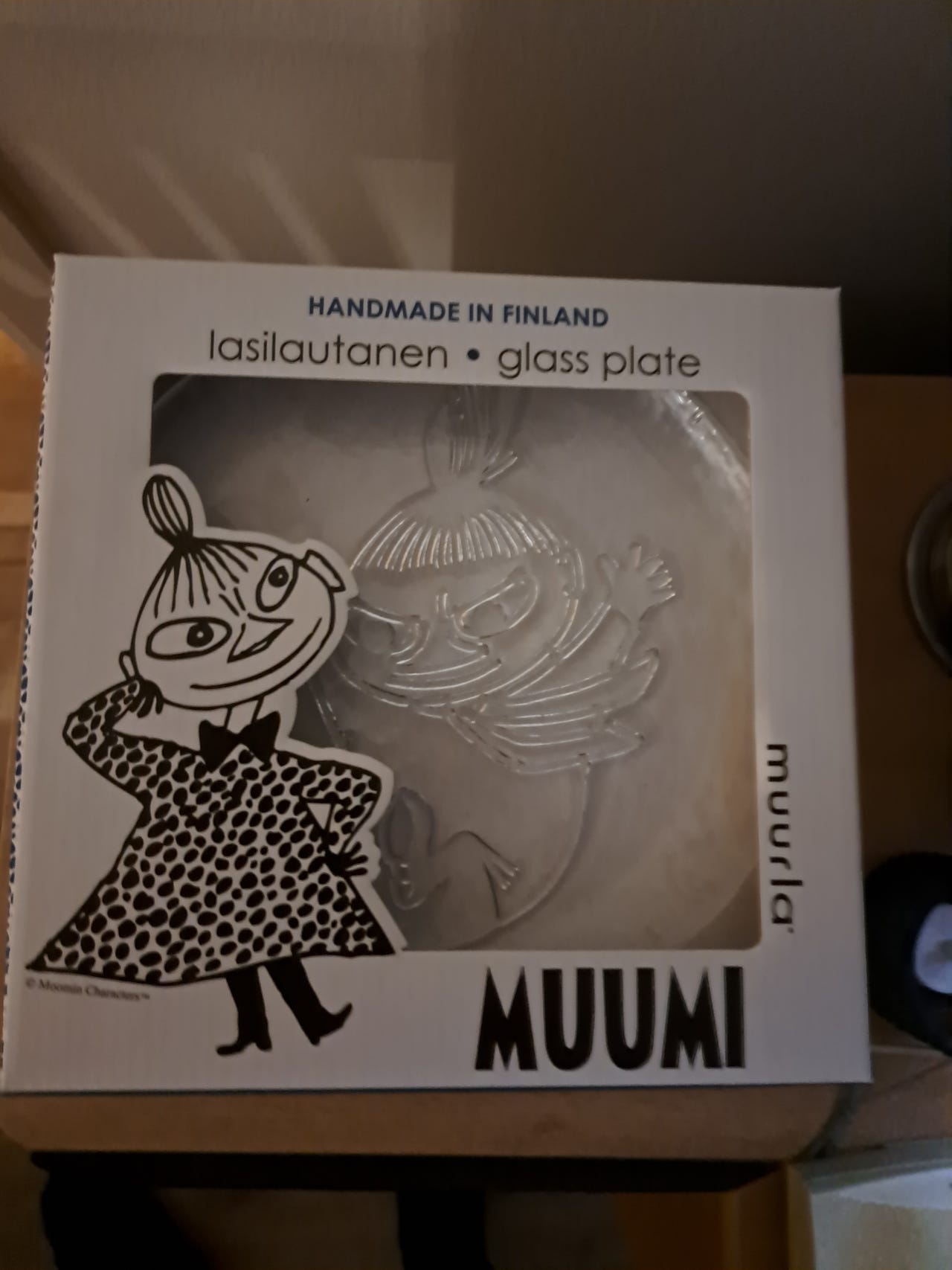 Muurla Muumi Lasilautanen Pikku Myy käyttämätön halk.19cm