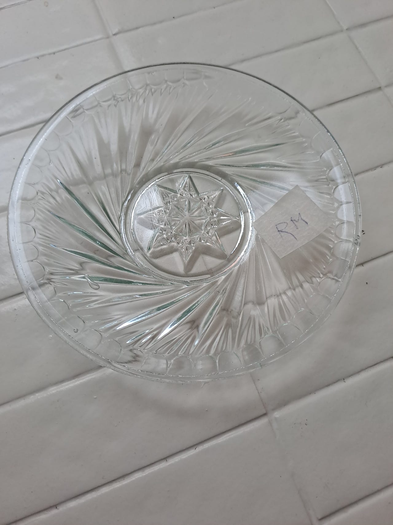 Iittala / Riihimäki, lasilautanen h. 13,5 cm