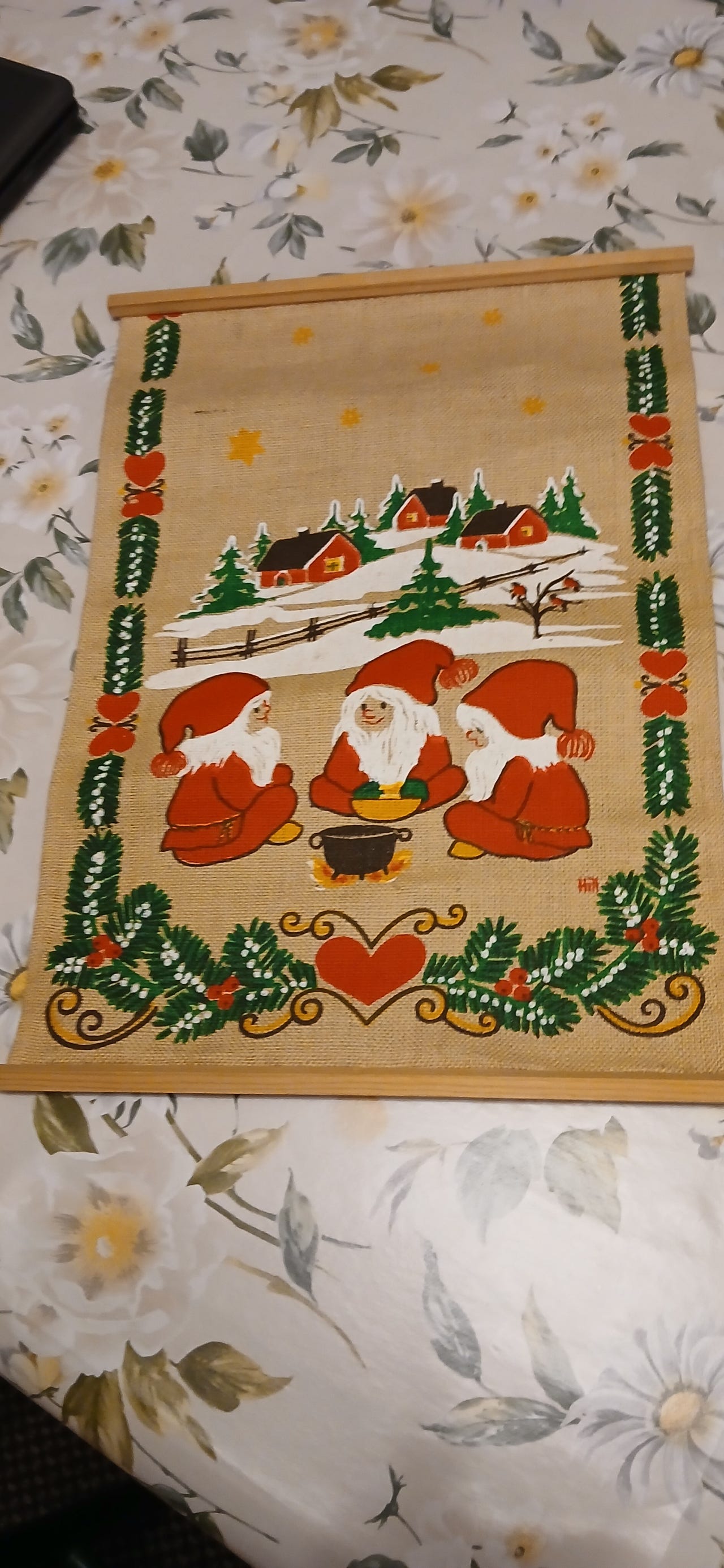Vintage Joulukoriste seinälle