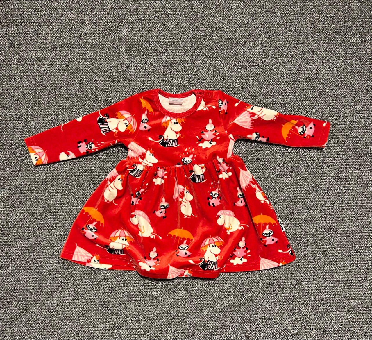 Moomin velour- bodymekko 80