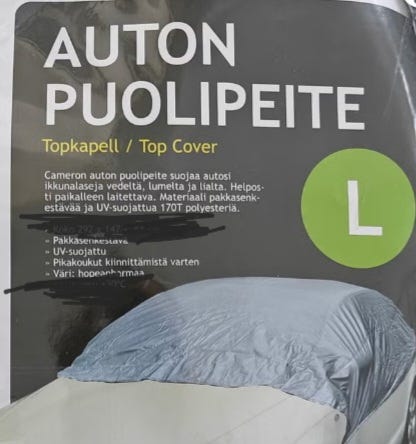 Auton puolipeitto