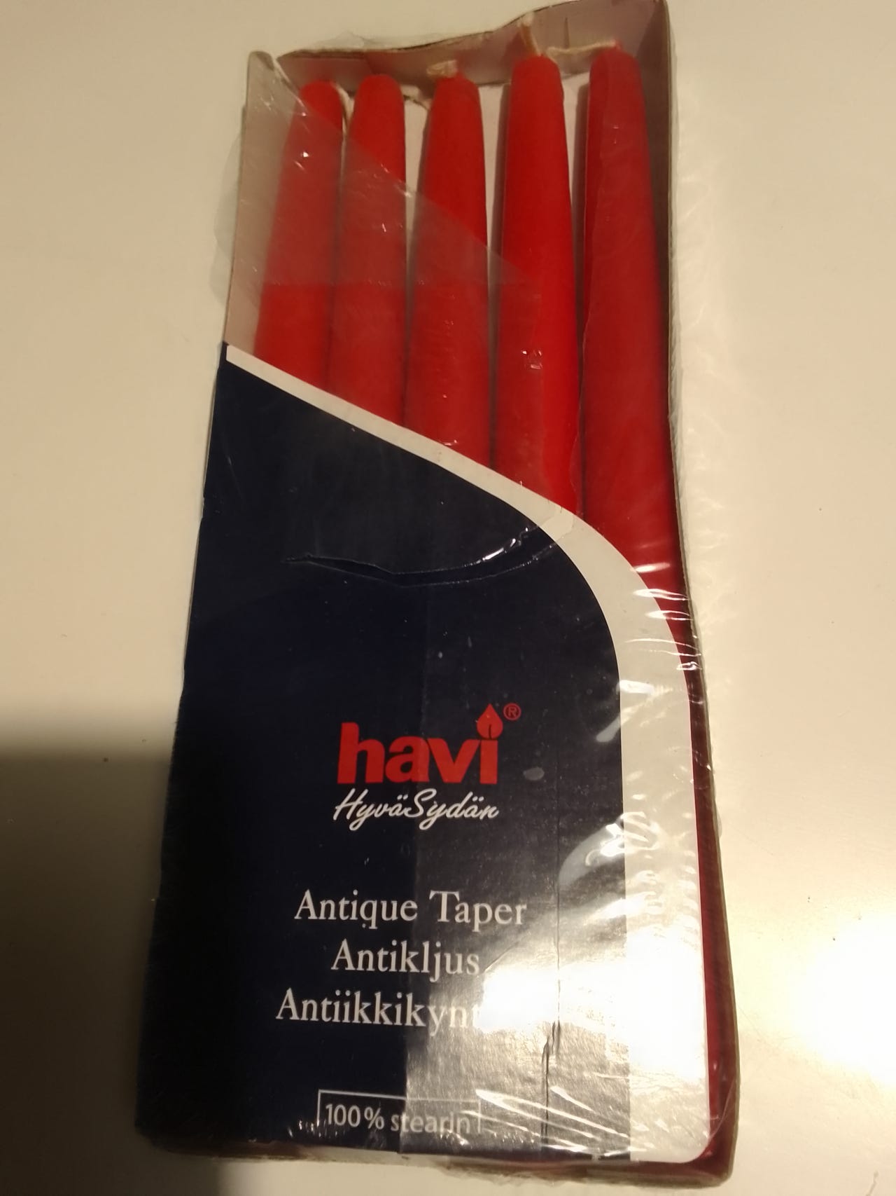 Kynttilät antiikkia 5kpl paketti, kotimainen.